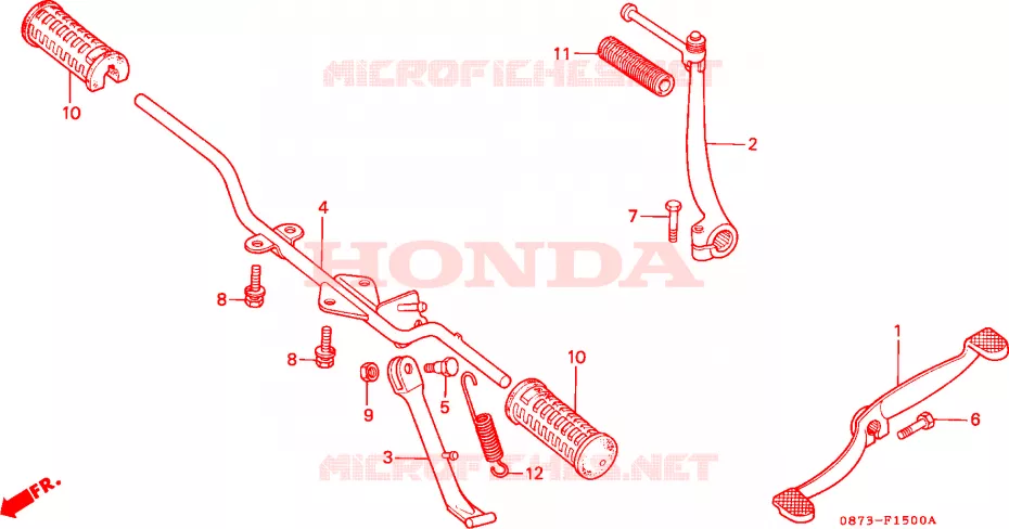 REPOSE PIED - KICK - BEQUILLE - PEDALE Honda MOTO 70 CUB 1982  C70ZC