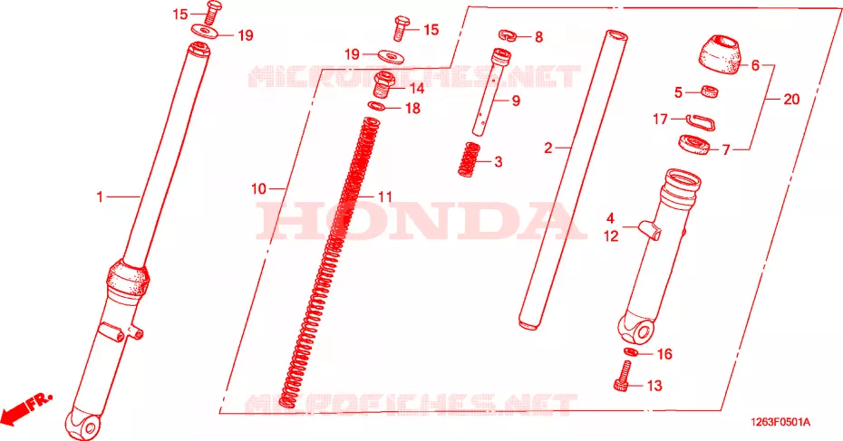 FOURCHE Honda MOTO 70 DAX 1987  ST70C