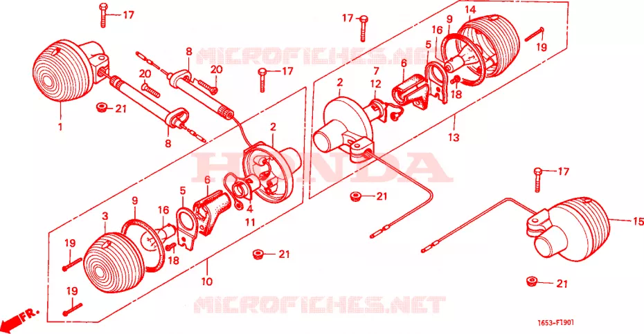 CLIGNOTANT(2) Honda MOTO 50 MONKEY 1979  Z50GZ_M