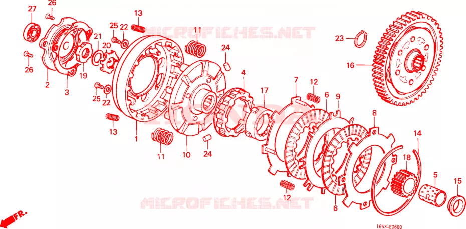EMBRAYAGE(1) Honda MOTO 50 MONKEY 1983  Z50JD_M