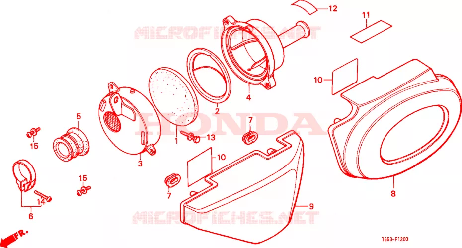 FILTRE A AIR - COUVERCLE LATERAL Honda MOTO 50 MONKEY 1980  Z50GZ_M