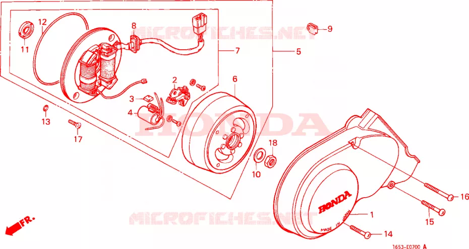 GENERATRICE(1) Honda MOTO 50 MONKEY 1982  Z50JC_M