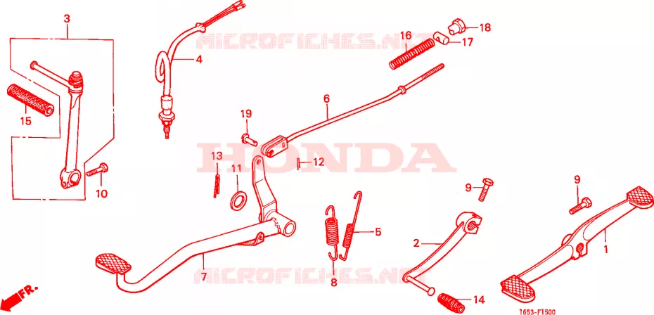 PEDALE Honda MOTO 50 MONKEY 1983  Z50JD_M