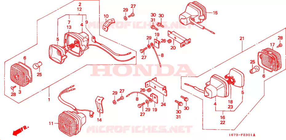 CLIGNOTANT(E/SD) Honda MOTO 50 MT 1995  MT50SP