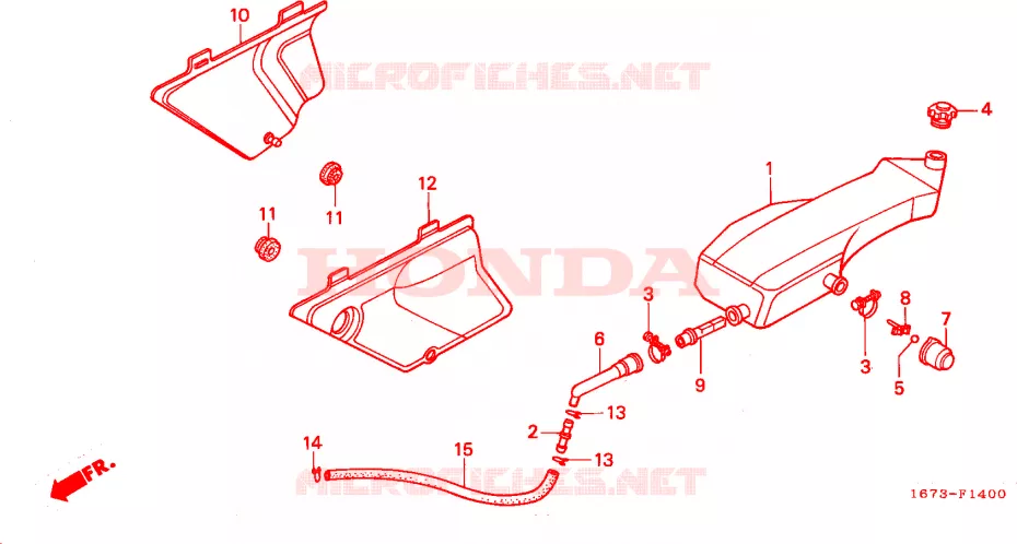 COUVERCLE LATERAL - RESERVOIR D'HUILE Honda MOTO 50 MT 1992  MT50SL