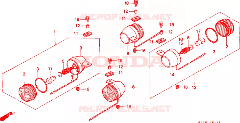 CLIGNOTANT(2) Honda MOTO 110 CT 1998  CT110P