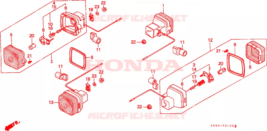 CLIGNOTANT(3) Honda MOTO 110 CT 1982  CT110B