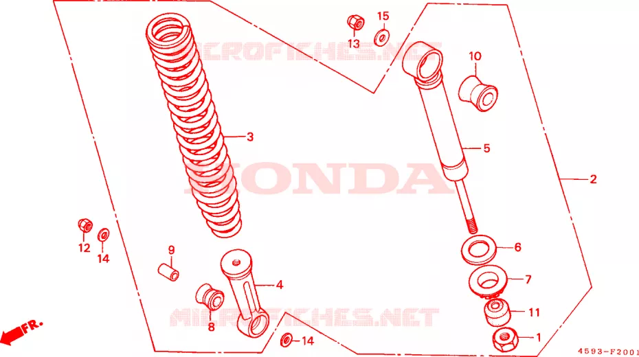 COUSSIN ARRIERE(2) Honda MOTO 110 CT 1997  CT110P
