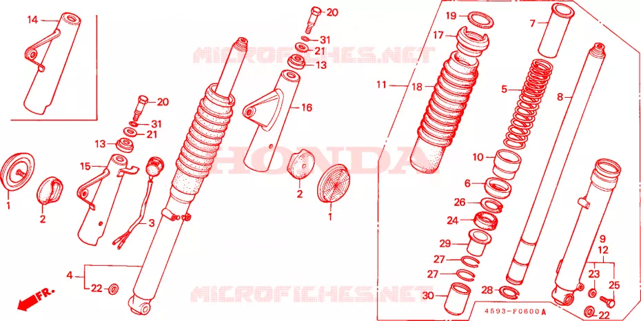 FOURCHE Honda MOTO 110 CT 1982  CT110B