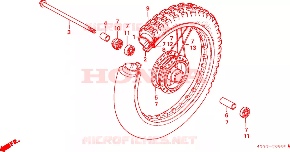 ROUE AVANT Honda MOTO 110 CT 1982  CT110B