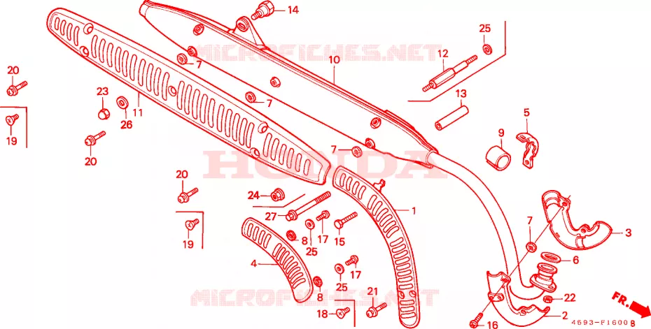 SILENCIEUX D'ECHAPPEMENT Honda MOTO 110 CT 1993  CT110P