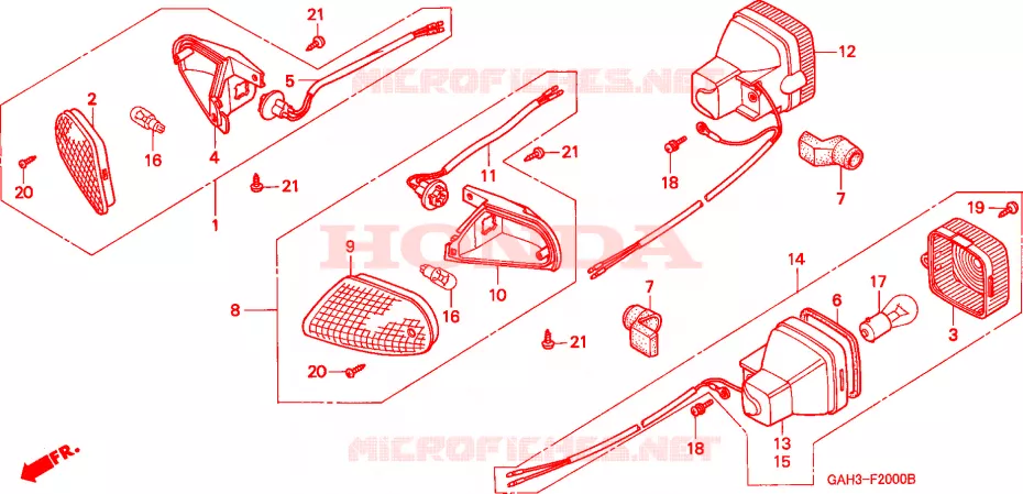 CLIGNOTANT Honda SCOOTER 50 DIO 1994  SK50MN