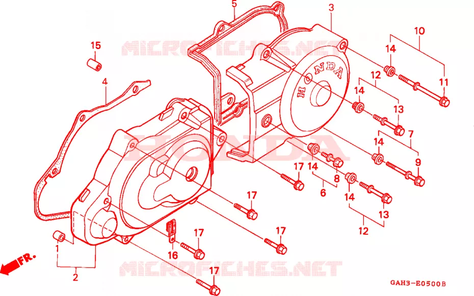 COUVERCLE GAUCHE Honda SCOOTER 50 DIO 2000  SK50MY