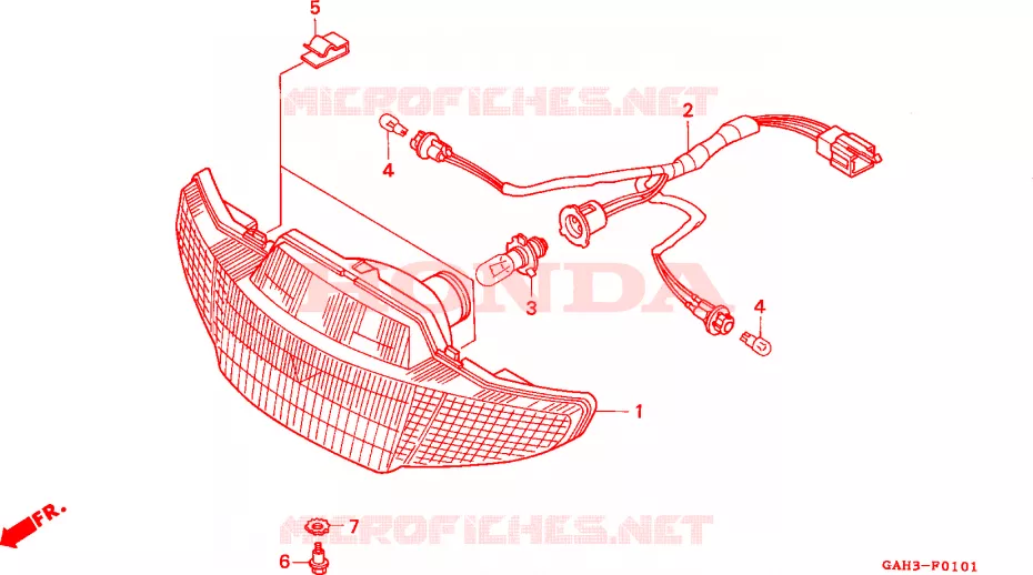 PHARES Honda SCOOTER 50 DIO 1993  SK50MP