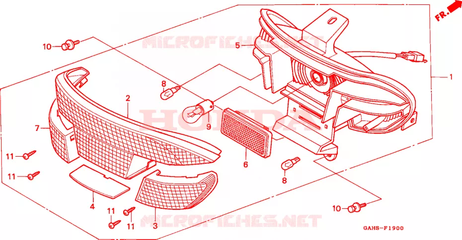 FAUX COMBINE ARRIERE Honda SCOOTER 50 DIO 1994  SK50MR