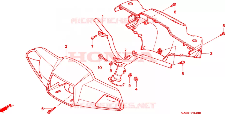 GUIDON - CARENAGE Honda SCOOTER 50 DIO 1993  SK50MP