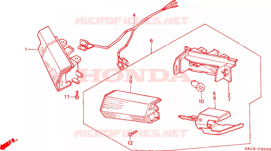 CLIGNOTANT AVANT Honda SCOOTER 50 VISION 1994  NE50R