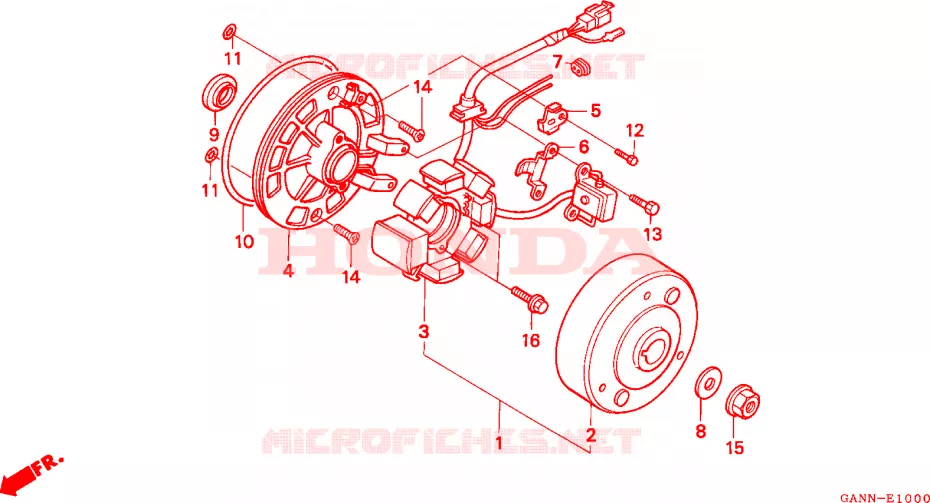 ALTERNATEUR Honda MOTO 70 DAX 1993  ST70N