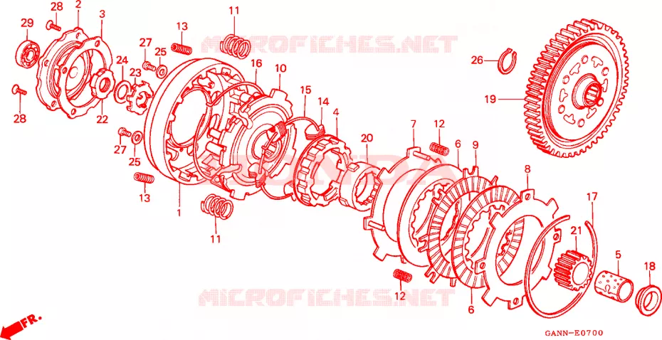 EMBRAYAGE Honda MOTO 70 DAX 1992  ST70N