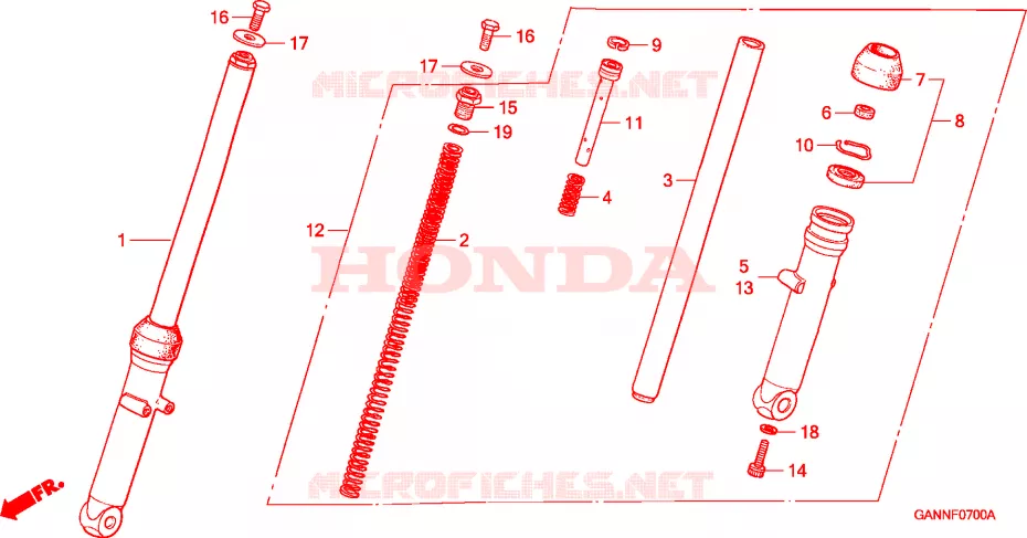 FOURCHE Honda MOTO 50 DAX 1996  ST50T