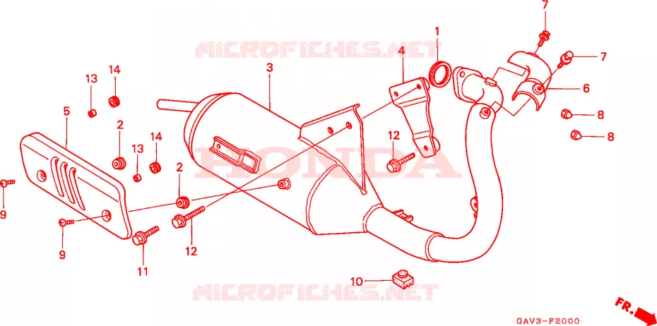 SILENCIEUX D'ECHAPPEMENT Honda SCOOTER 50 BALI 1994  SJ50R