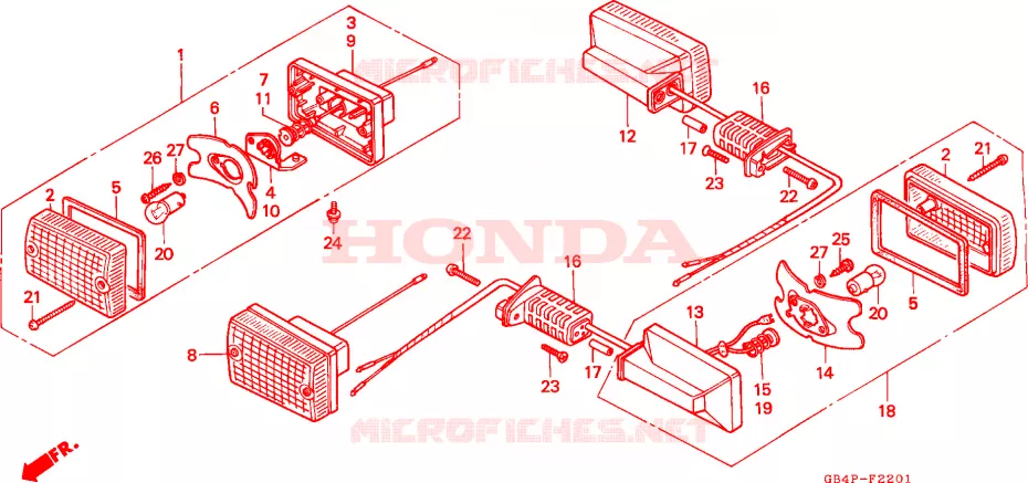 CLIGNOTANT(C50SP/C50ST) Honda SCOOTER 50 C50 1993  C50SP