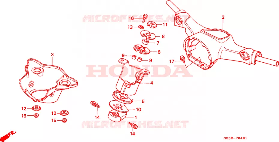 TUYAU DE GUIDON(2) Honda MOTO 90 CUB 1995  C90STR