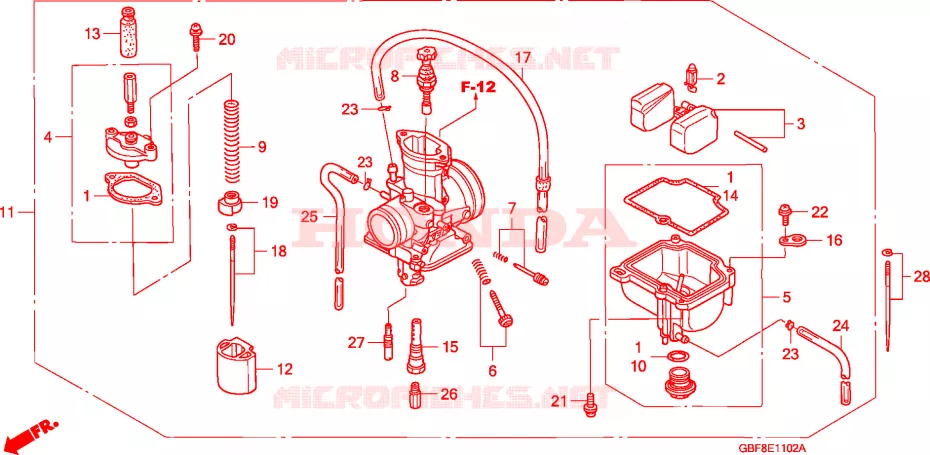 CARBURATEUR  Honda MOTO 85 CR 2005  CR85RB5
