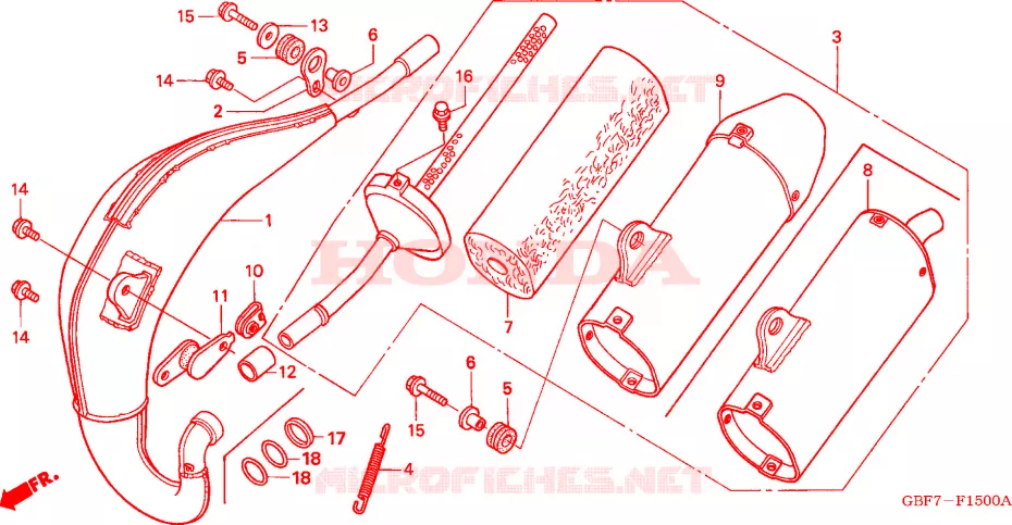 ECHAPPEMENT Honda MOTO 85 CR 2003  CR85RB3