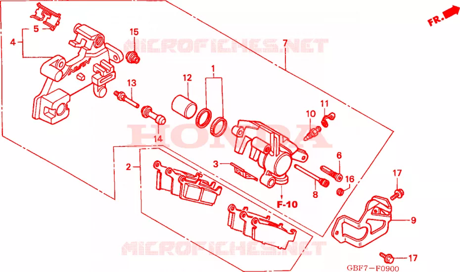 ETRIER DE FREIN ARRIERE Honda MOTO 85 CR 2005  CR85RB5