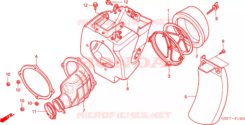 FILTRE A AIR Honda MOTO 85 CR 2004  CR85R4