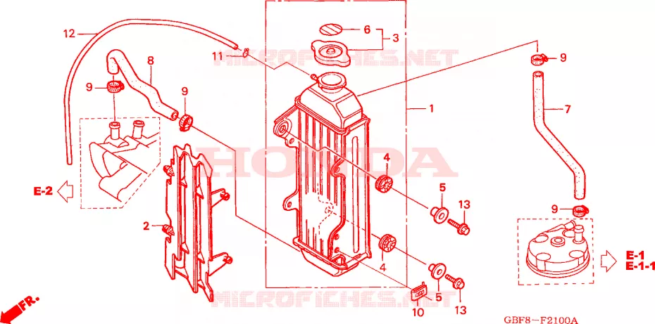 RADIATEUR Honda MOTO 85 CR 2006  CR85R6