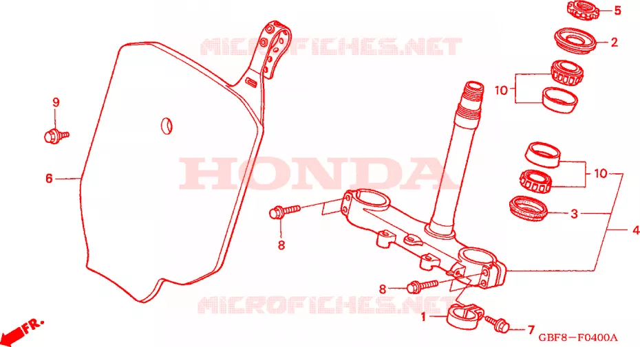 TE DE FOURCHE Honda MOTO 85 CR 2004  CR85RB4