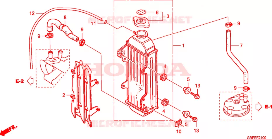 RADIATEUR Honda MOTO 85 CR 2007  CR85R7