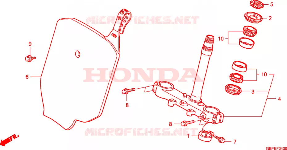 TE DE FOURCHE Honda MOTO 85 CR 2007  CR85RB7