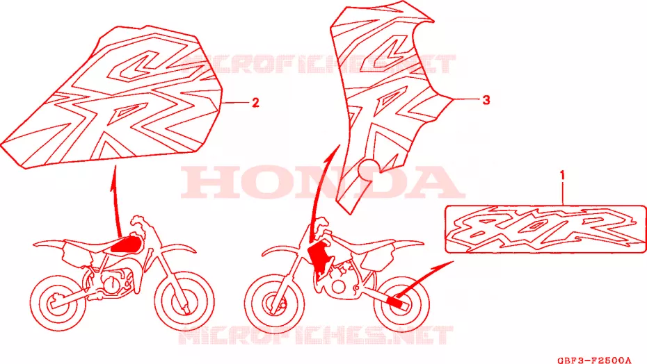 MARQUE(1) Honda MOTO 80 CR 1996  CR80RBT