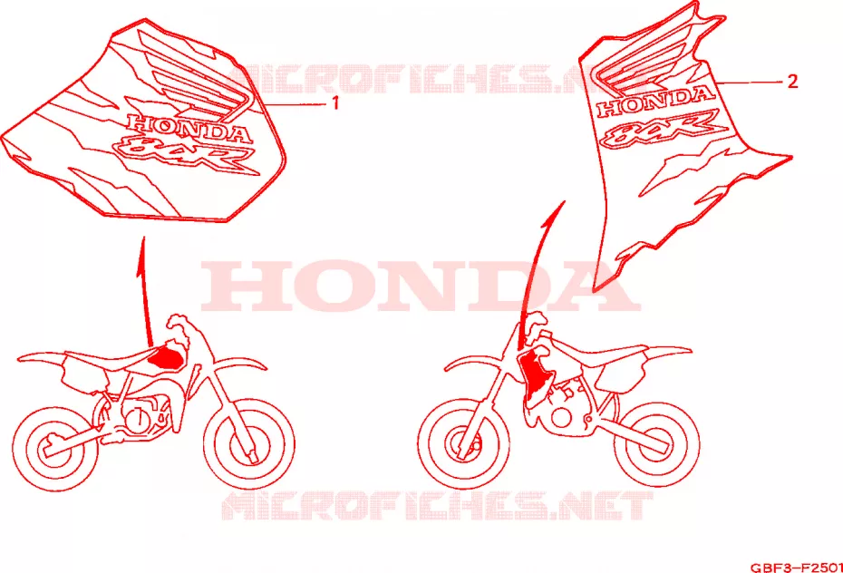 MARQUE(2) Honda MOTO 80 CR 1997  CR80RBV