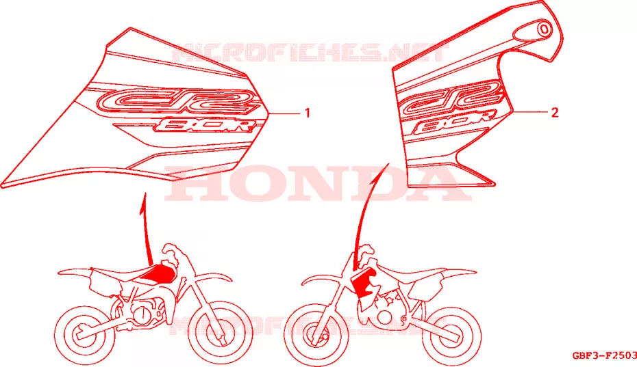 MARQUE(4) Honda MOTO 80 CR 1999  CR80RX