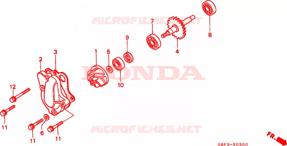POMPE A EAU Honda MOTO 80 CR 1996  CR80RT