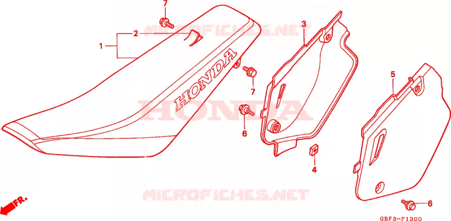 SELLE - CARENAGE Honda MOTO 80 CR 1997  CR80RBV