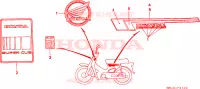 AUTOCOLLANTS pour Honda CUB 50 STANDARD, KM/H de 1994