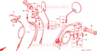 COMMODO   LEVIER   CABLE pour Honda CUB 50 STANDARD, KM/H de 1994