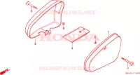 COUVERCLES LATERAUX pour Honda CUB 50 STANDARD, KM/H de 1994