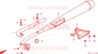 SILENCIEUX D'ECHAPPEMENT pour Honda CUB 50 STANDARD, KM/H de 1994