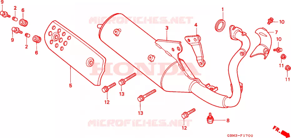SILENCIEUX D'ECHAPPEMENT Honda SCOOTER 50 SFX 1995  SFX50S