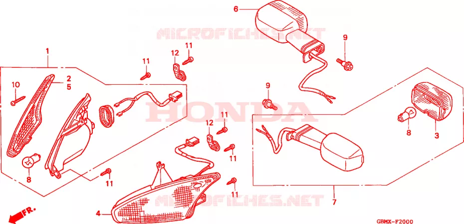 CLIGNOTANT(1) Honda SCOOTER 50 SFX 1999  SFX50X