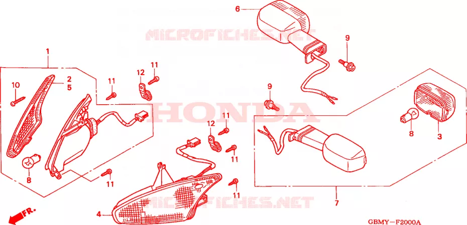 CLIGNOTANT Honda SCOOTER 50 SFX 2001  SFX50S1