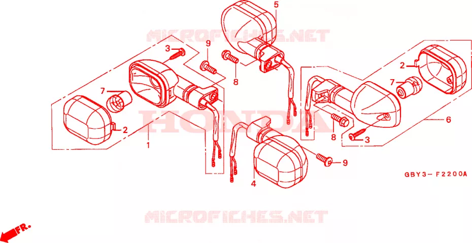 CLIGNOTANT Honda SCOOTER 50 SCOOPY 2000  SH50Y