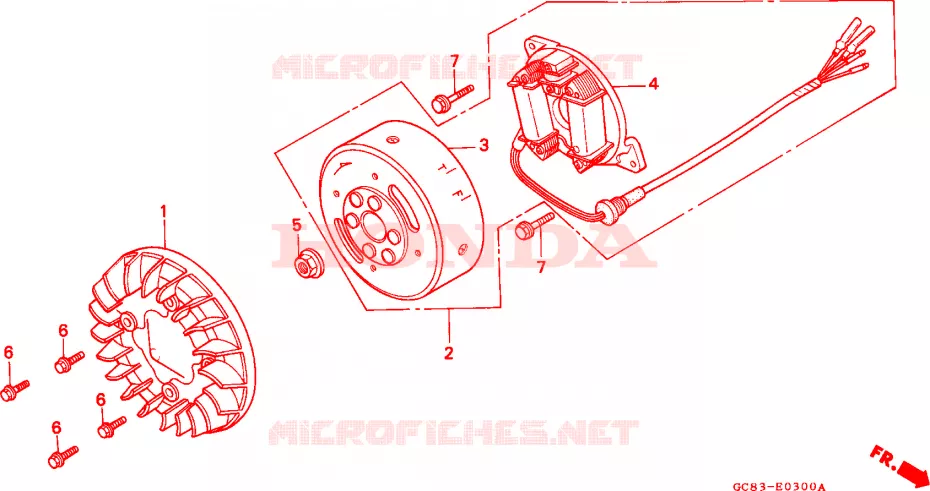 ALTERNATEUR Honda SCOOTER 50 LEAD 1990  NH50MSL
