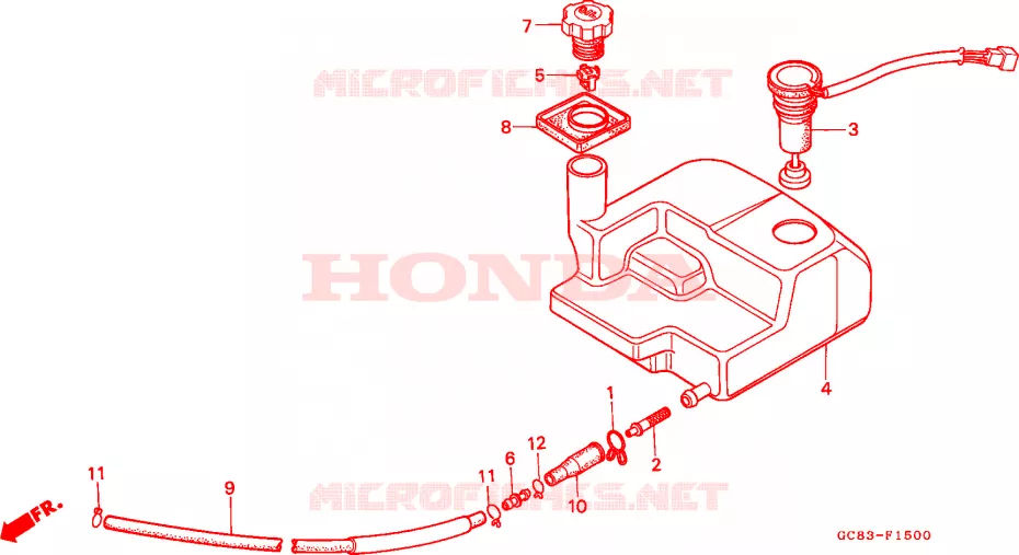 RESERVOIR D'HUILE Honda SCOOTER 50 LEAD 1990  NH50MSL